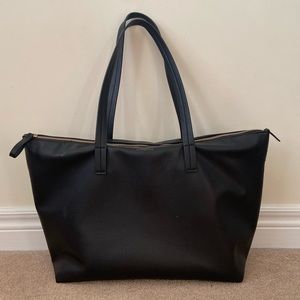 love & lore - zip-up leather shoulder tote bag